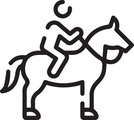 Horse icon symbol vector image Illustration
