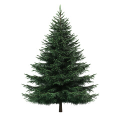 Obraz premium Fir tree isolated on transparent background. Generated AI