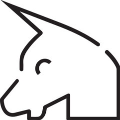 Horse icon symbol vector image Illustration
