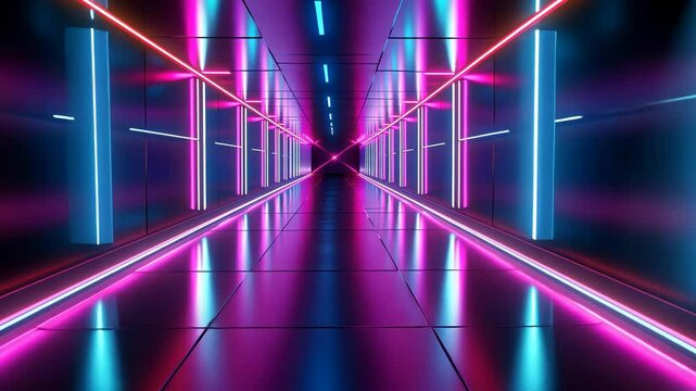 Futuristic Neon Tunnel