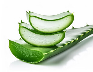 aloe vera isolated on white background