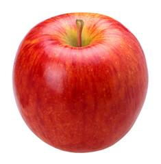 Red apple isolated, fresh red apple, transparent PNG, PNG format, cut out, single
