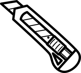 Cutter knife doodle outline