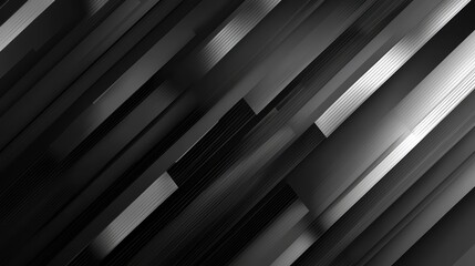 Obraz premium Beautiful Dark Abstract Lines Wallpaper. Sharp, intersecting lines in various shades of black and dark gray.