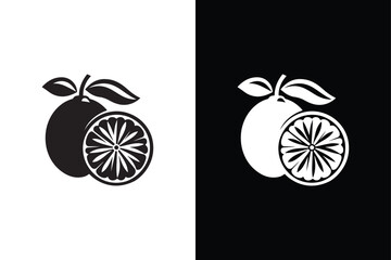 Lemon Light Silhouette Art in Minimalist Style.