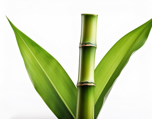 bamboo stalk isolated on white background