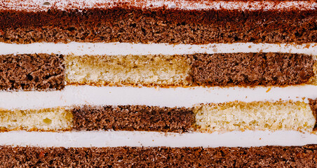 Delicious cake layers forming tasty background image