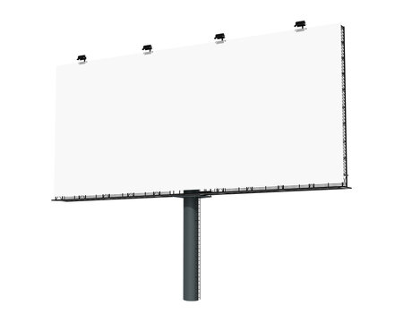 3D billboard sign png, blank advertisement on transparent background