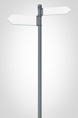 Obraz premium 3D street sign mockup png transparent, directional arrows