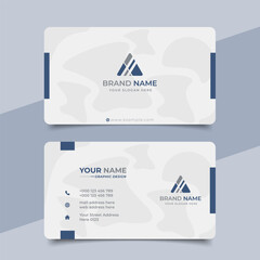 Creative modern blue business card design  name card corporate visiting card and simple clean template vector design