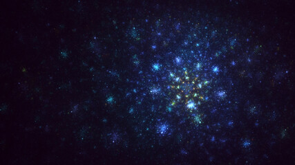 3D manual rendering abstract technology fractal background. Its not AI Generatd illustration.