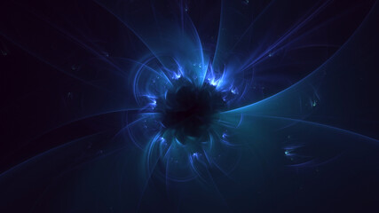 3D manual rendering abstract fractal light background. Its not AI Generatd illustration.