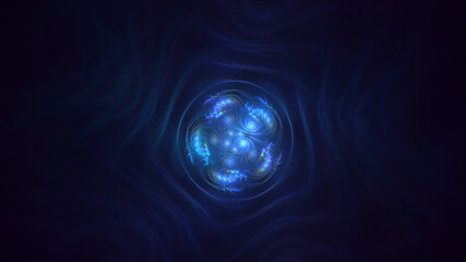 3D manual rendering abstract round light background. Its not AI Generatd illustration.