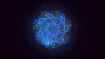 3D manual rendering abstract round light background. Its not AI Generatd illustration.