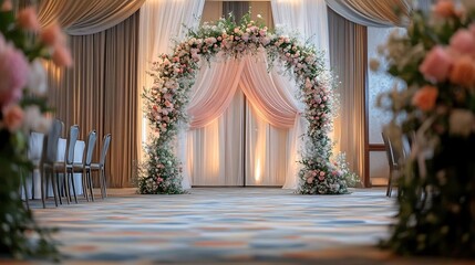 Wedding Ceremony Floral Arch Decoration