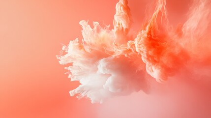 A dynamic pastel fire explosion bursts into vivid colors, creating an abstract display against a solid backdrop, highlighting the beauty of the moment