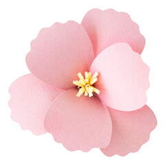 Pink flower 3D papercraft png