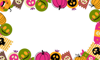 Halloween Candy Frame Background