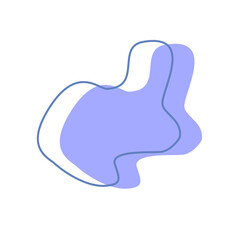 purple blob circle silhouette icon. Vector collection of blob shapes