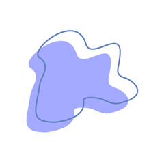 purple blob circle silhouette icon. Vector collection of blob shapes