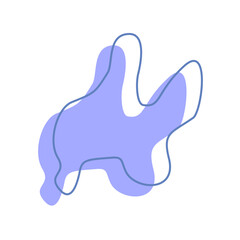 purple blob circle silhouette icon. Vector collection of blob shapes