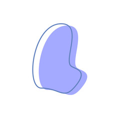 purple blob circle silhouette icon. Vector collection of blob shapes