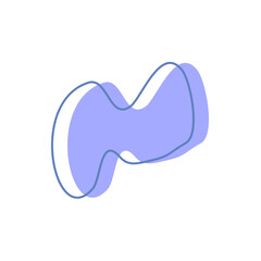 purple blob circle silhouette icon. Vector collection of blob shapes