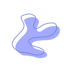 purple blob circle silhouette icon. Vector collection of blob shapes