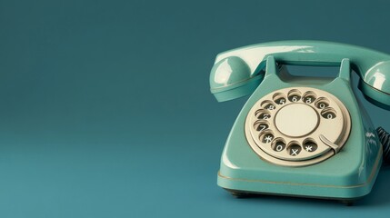 A vintage rotary dial telephone showcases its fine details, including the numbered dial and elegant receiver, creating a nostalgic and artistic visual impact