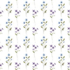 Seamless background, watercolor floral pattern. Repeat fabric wallpaper print texture. Perfectly for wrapped paper, backdrop, wall art.