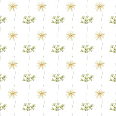 Seamless background, watercolor floral pattern. Repeat fabric wallpaper print texture. Perfectly for wrapped paper, backdrop, wall art.