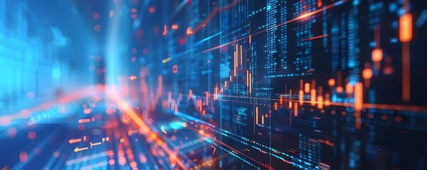 Vibrant AI Powered Financial Education Interface with Interactive Learning Tools and Data Visualization