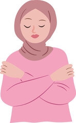 breast cancer survivor women character illustration
