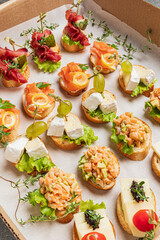 catering appetizer in the box