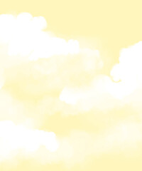 Pastel Soft Sky and Cloud Landscape Illustration