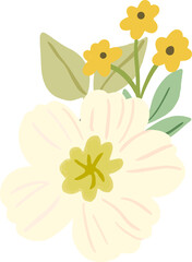 Cute pastel floral bouquet arrangements illustration