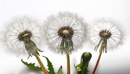 Obraz premium dandelion isolated on white background