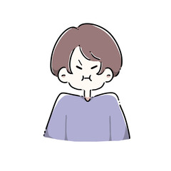 怒っている女性 ④