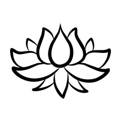 Lotus Flower Icon Vector