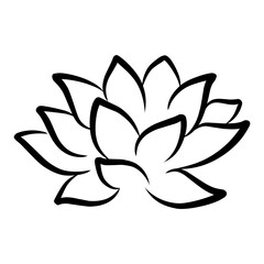 Lotus Flower Icon Vector