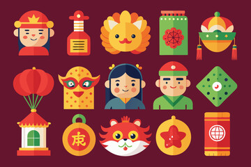 vector illustration of Chinese new year day