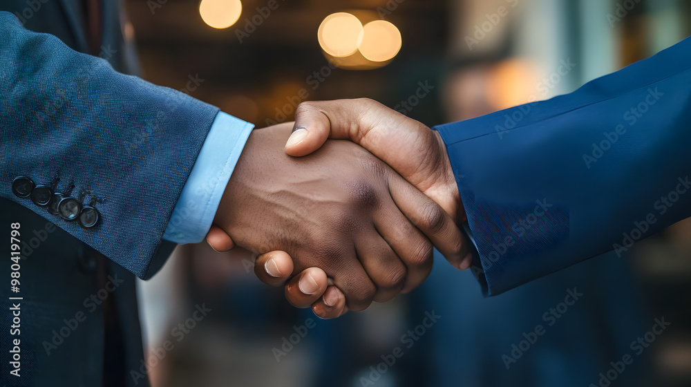 Poster Closeup of handshake of business partners