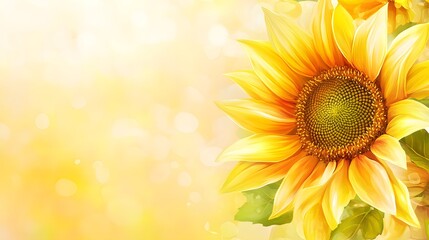 Obraz premium sunflowers with yellow background