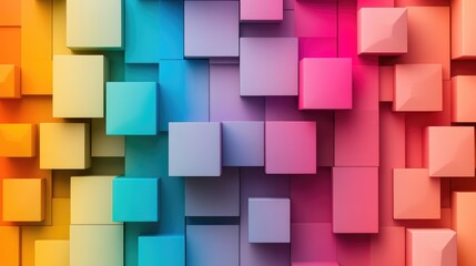 Obraz premium Colorful Cuboid Cascade