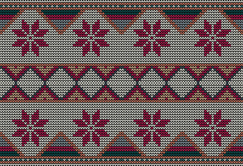 knit ornament wallpaper or vector backdrop.
