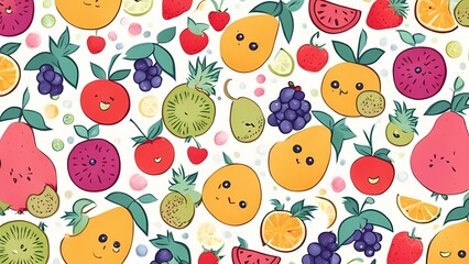 Illustration of season cartoon floral background design