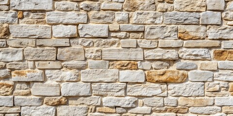 Fototapeta premium Weathered white stone wall texture exhibiting subtle cracks and gentlecolor gradations, providing a rustic, aged background for various design and creative projects.