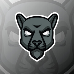 A panther head with an angry expression