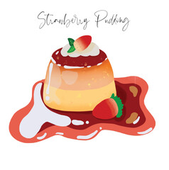 slice of cake with strawberry