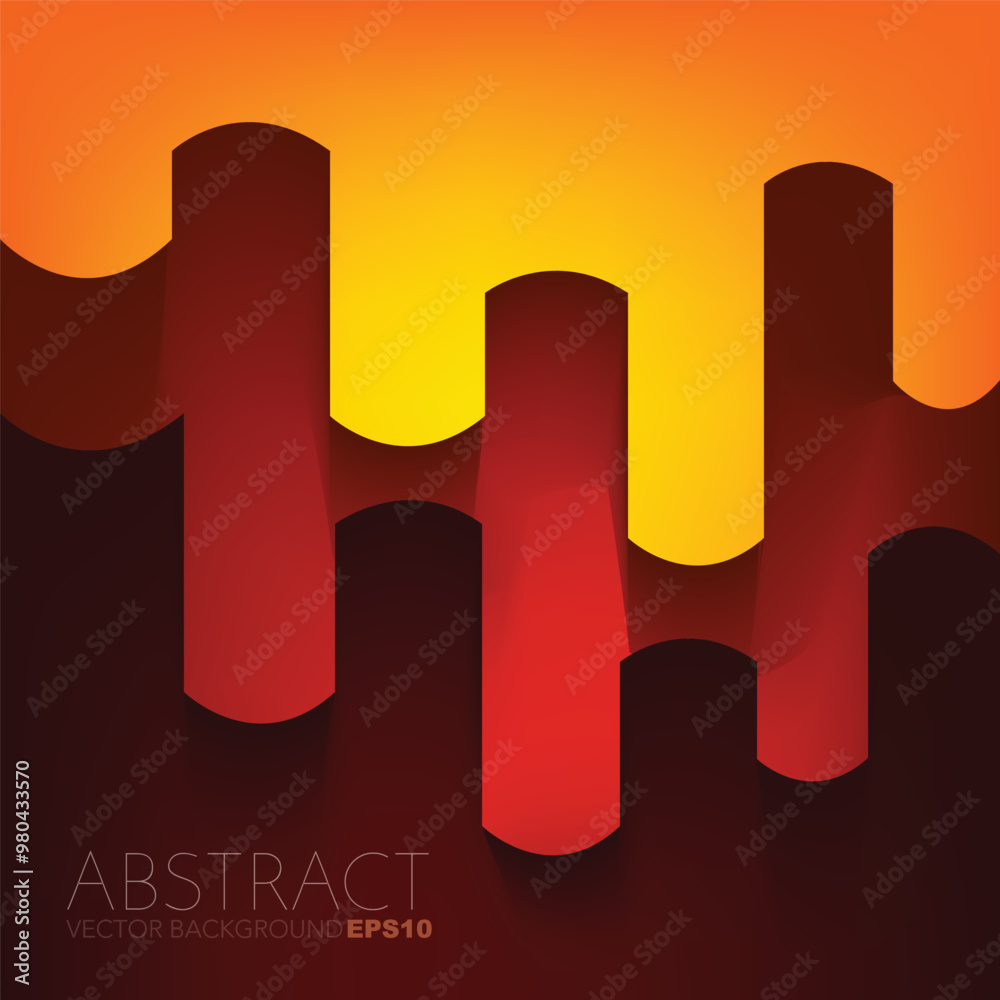 Poster graphic vector curve line overlap background for text and message design